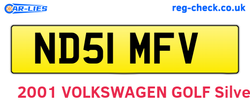 ND51MFV are the vehicle registration plates.