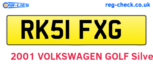 RK51FXG are the vehicle registration plates.