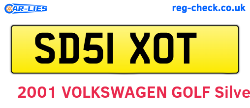 SD51XOT are the vehicle registration plates.