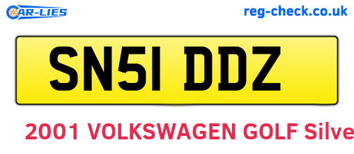 SN51DDZ are the vehicle registration plates.