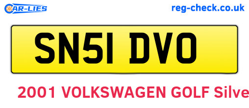 SN51DVO are the vehicle registration plates.