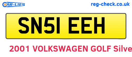 SN51EEH are the vehicle registration plates.