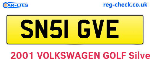 SN51GVE are the vehicle registration plates.