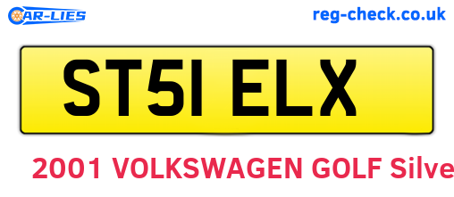 ST51ELX are the vehicle registration plates.