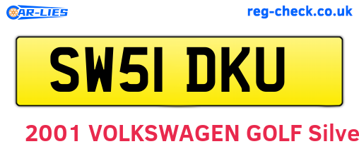 SW51DKU are the vehicle registration plates.