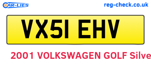 VX51EHV are the vehicle registration plates.