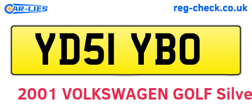 YD51YBO are the vehicle registration plates.