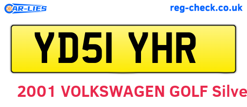 YD51YHR are the vehicle registration plates.