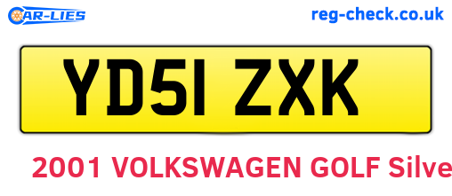YD51ZXK are the vehicle registration plates.