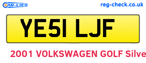 YE51LJF are the vehicle registration plates.