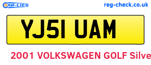 YJ51UAM are the vehicle registration plates.