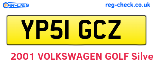 YP51GCZ are the vehicle registration plates.