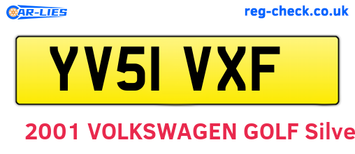 YV51VXF are the vehicle registration plates.