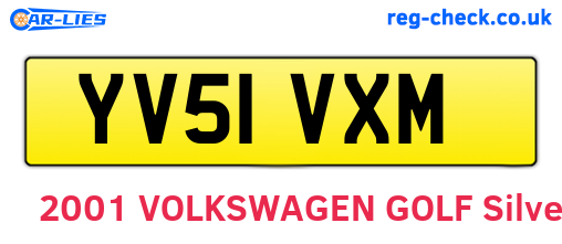 YV51VXM are the vehicle registration plates.