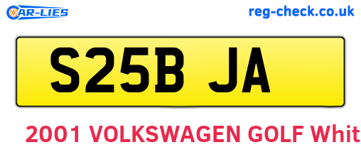 S25BJA are the vehicle registration plates.