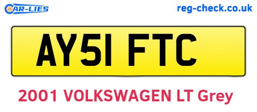 AY51FTC are the vehicle registration plates.