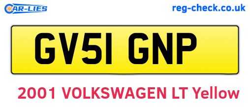 GV51GNP are the vehicle registration plates.