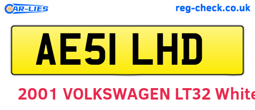 AE51LHD are the vehicle registration plates.