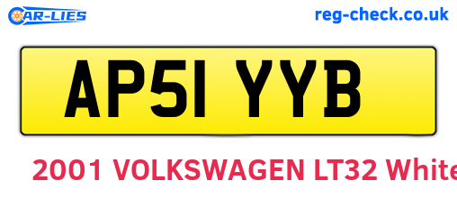 AP51YYB are the vehicle registration plates.