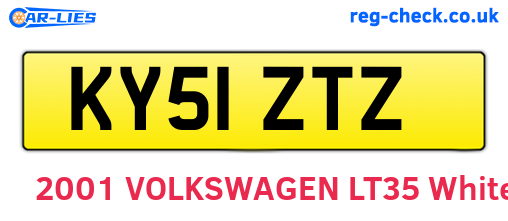 KY51ZTZ are the vehicle registration plates.