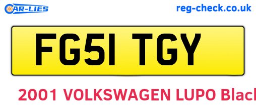 FG51TGY are the vehicle registration plates.