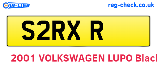 S2RXR are the vehicle registration plates.