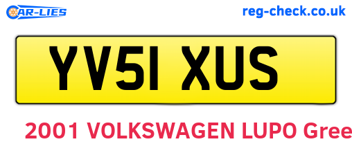 YV51XUS are the vehicle registration plates.