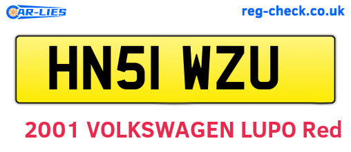 HN51WZU are the vehicle registration plates.