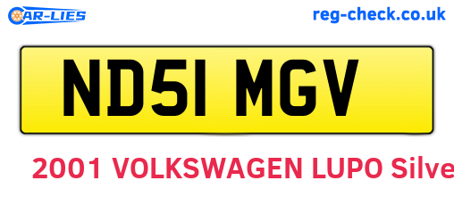 ND51MGV are the vehicle registration plates.