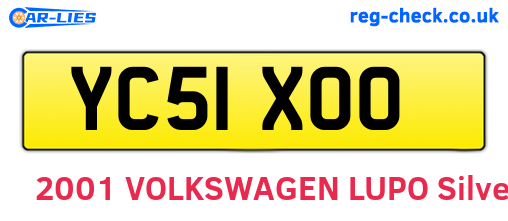YC51XOO are the vehicle registration plates.
