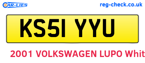KS51YYU are the vehicle registration plates.