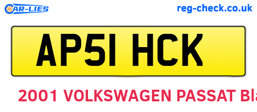 AP51HCK are the vehicle registration plates.