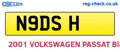 N9DSH are the vehicle registration plates.