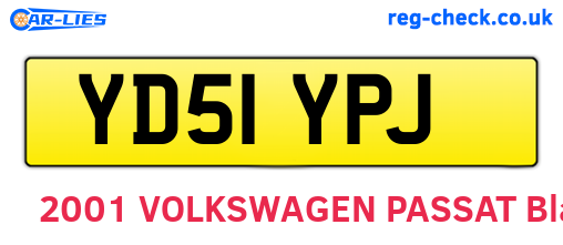 YD51YPJ are the vehicle registration plates.