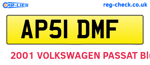 AP51DMF are the vehicle registration plates.