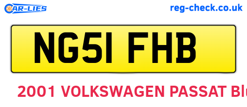 NG51FHB are the vehicle registration plates.