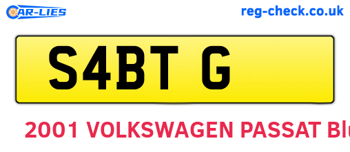 S4BTG are the vehicle registration plates.