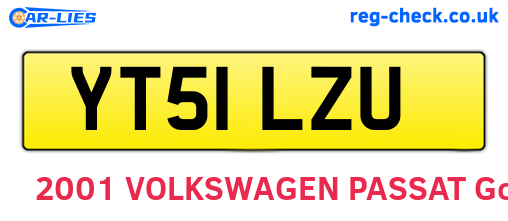 YT51LZU are the vehicle registration plates.