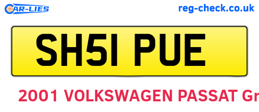 SH51PUE are the vehicle registration plates.