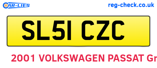 SL51CZC are the vehicle registration plates.