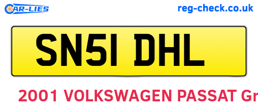 SN51DHL are the vehicle registration plates.