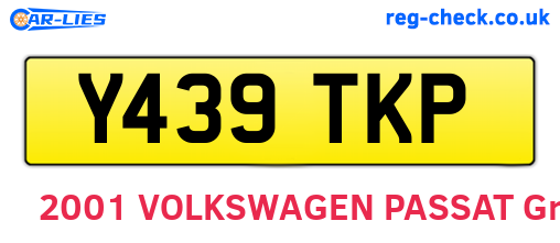 Y439TKP are the vehicle registration plates.
