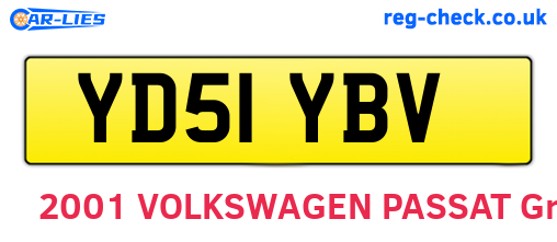 YD51YBV are the vehicle registration plates.
