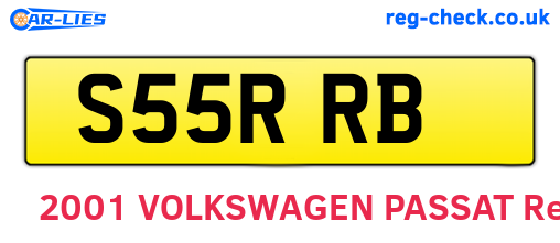 S55RRB are the vehicle registration plates.