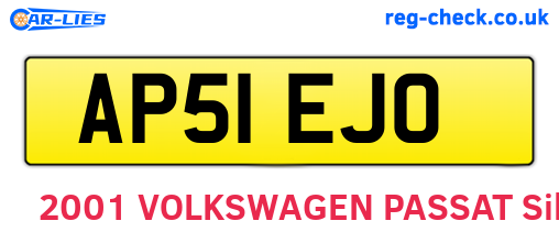 AP51EJO are the vehicle registration plates.