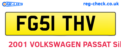 FG51THV are the vehicle registration plates.