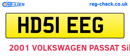 HD51EEG are the vehicle registration plates.