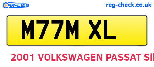 M77MXL are the vehicle registration plates.