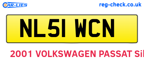 NL51WCN are the vehicle registration plates.