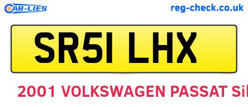 SR51LHX are the vehicle registration plates.